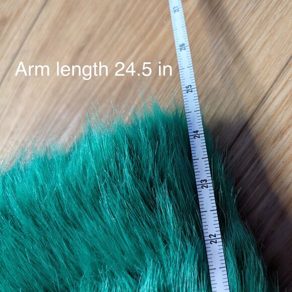 Finesse Bright Green Faux Fur Collar Trim Trench Coat XS S - Picture 7 of 10